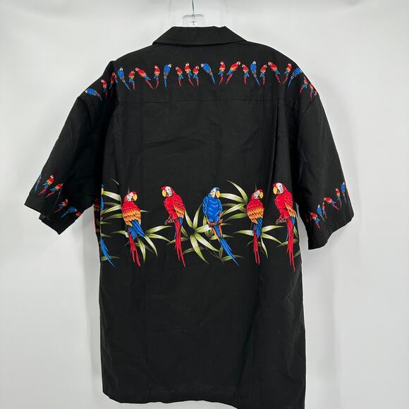 Pacific Legend Men Hawaiin Shirt Size 2XL Parrots Made in Hawaii Vacation Resort - Picture 2 of 7